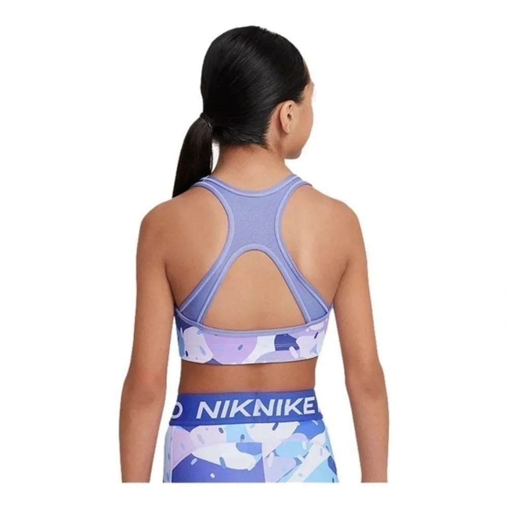 NIKE Girls' Swoosh Camo Print Reversible Sports Bra size Large NWOT